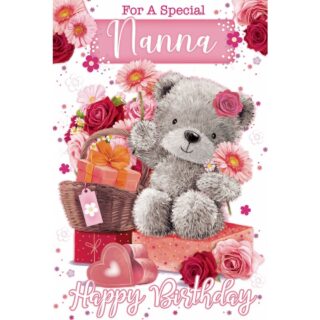 Xpress Yourself - Reflections 3d Birthday Nanna Teddy Bear - Code 75 - 6pk - SR7511A