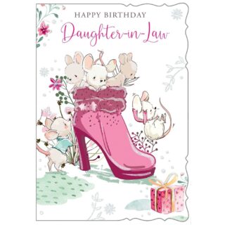 Out Of The Blue - Birthday Daughter-In-Law Mice in Heel - Code 50 - 6pk - OTB17613