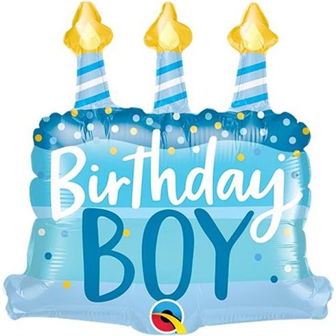 Qualatex 14" Birthday Boy Cake Blue Mini - 25052