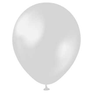Kalisan - Metallic Silver Latex Balloons - 5