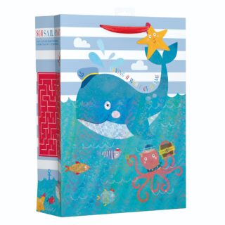 Design Group - Whale Activity Gift Bag - XL - YALGB10X/1