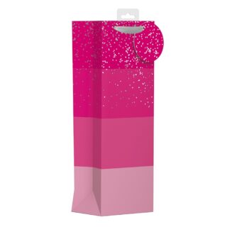 Design Group - Pink Stripe Bottle Gift Bag - B - YAMGB03B