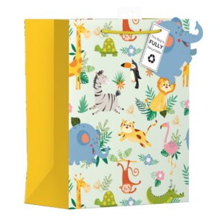 Design Group - Safari Animals Gift Bag - L - YANGB23L