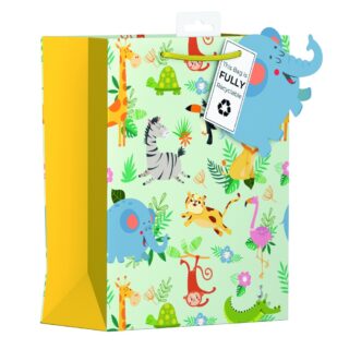 Design Group - Safari Animals Gift Bag - M - YANGB23M