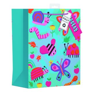 Design Group - Decoupage Insects Gift Bag - L - YANGB30L