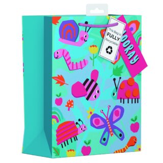 Design Group - Decoupage Insects Gift Bag - M - YANGB30M