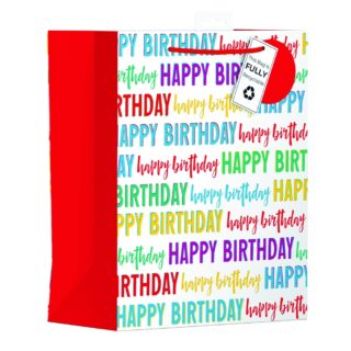 Design - Fun Birthday Text Gift Bag - L - YANGB40L