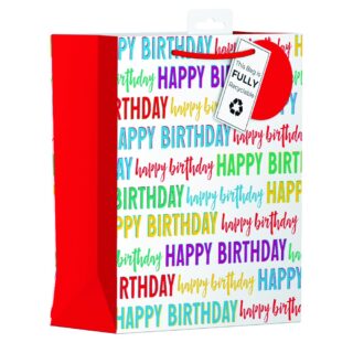 Design Group - Fun Birthday Text Gift Bags - M - YANGB40M