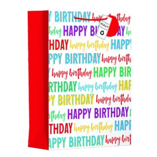 Design Group - Fun Birthday Text Gift Bag - XL- YANGB40X