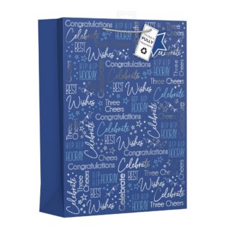 Design Group - Blue Happy Birthday Gift Bag - XL - YANGB44X