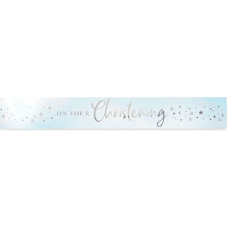 Creative Party - Blue On your Christening Foil Banner - J097