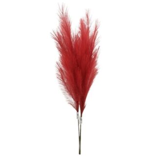 115cm ARTIFICIAL PAMPAS GRASS (18 FORKS) RED (Single) - 012982