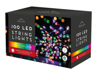 Gem Imports - 100 LED Mains Operated Christmas Lights - Multicoloured - XMA3881
