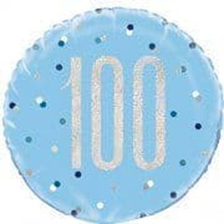 100TH Birthday Blue Glitz - 83365