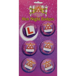 Hen Night Badge 6 Piece - C07 059