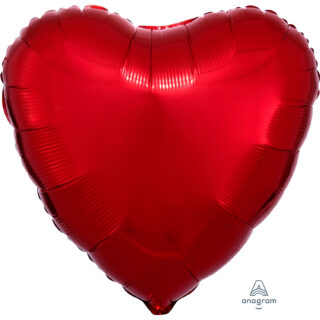 Anagram Metallic Red Heart Standard Unpackaged Foil Balloons S15