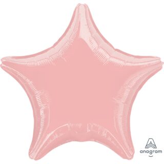 Anagram Metallic Pearl Pastel Pink Star Standard Unpackaged Foil Balloons S15 - 0690202