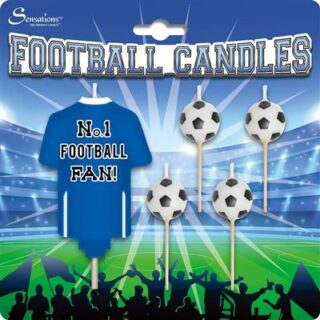Sensations - Football Candles - Blue and White - CNFB/07