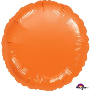 Anagram Metallic Orange Circle Standard Unpackaged Foil Balloons S15 - 0456102