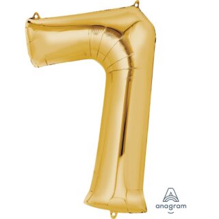 Anagram - Number 7 Gold SuperShape Foil Balloons - 34