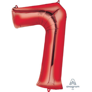 Anagram - Number 7 Red SuperShape Foil balloons - 34