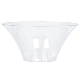 Clear Large Plastic Flared Bowls 23.3cm