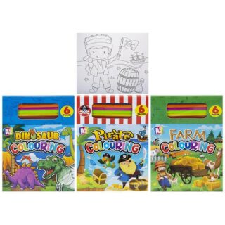 Boys Colouring Set With 6 Pencils - 389100