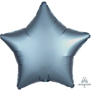 Anagram Steel Blue Star Satin Luxe Standard HX Unpackaged Foil Balloons S15 -3681502