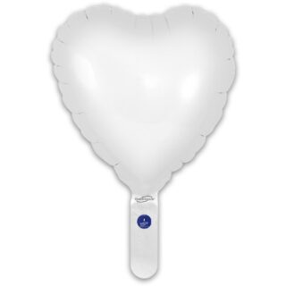 Oaktree 9inch Matte White Heart (Flat) - 602632UP