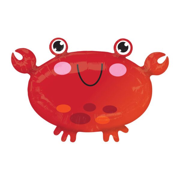 Anagram Crab Standard Shape Foil Balloons 22"/55cm w x 15"/38cm h S50