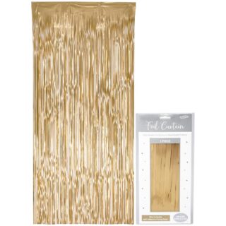 Oaktree Foil Door Curtain 0.90m x 2.40m Matte Metallic Gold - 650541