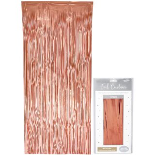 Oaktree Foil Door Curtain 0.90m x 2.40m Matte Metallic Rose Gold - 650565