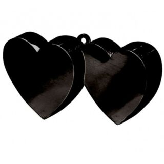 Black Double Heart Balloon Weights-11711-10