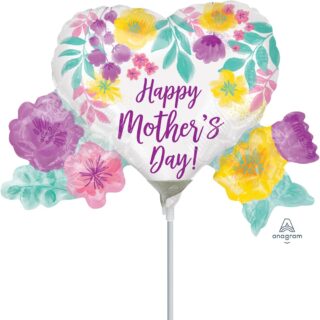 Amscan - Happy Mother's Day Watercolour Flowers - Mini Shape - 3920302