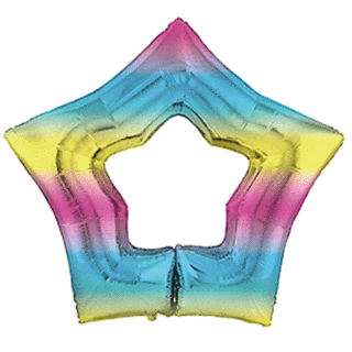 Flexmetal 34"Gradient Rainbow Hole Star - 901501G