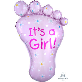 Anagram It's a Girl Foot SuperShape Foil Balloons 23