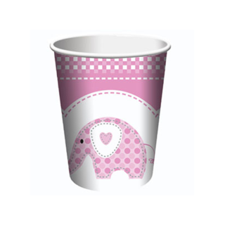 Sweet Baby Elephant Pink Cups - PC029D