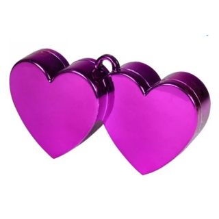 Double heart balloon weight purple-11711.14