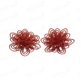 PLASTIC CLIP ON FLOWER RED - 513326R