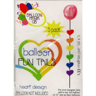 Heart Design Balloon Tail - 3ct - 14216