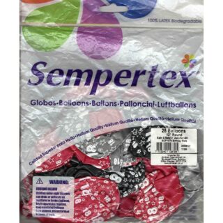 Sempetex - Satin & Metallic Assorted Red & Black 18th Birthday Stars - 20009727