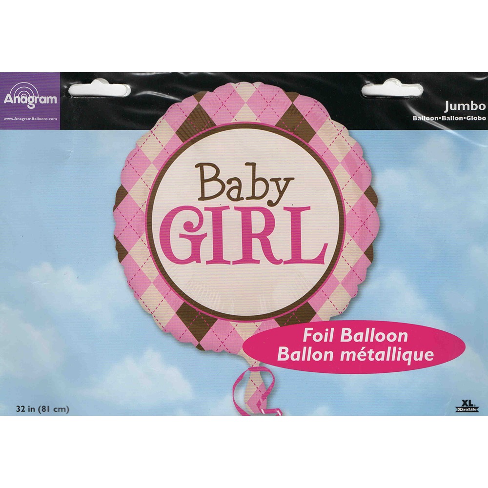Anagram Palloncino Foil Supershape Baby Girl - Decorazione Festa, 69 X 79 Cm