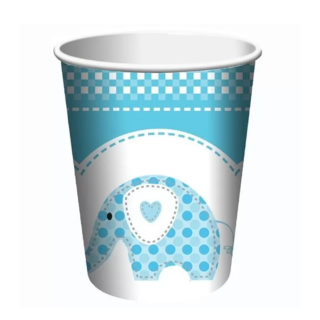 Sweet Baby Elephant Blue Cups - PC026D