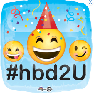 Anagram - Emoji Birthday #hbd2U Foil - 18