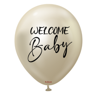 Kalisan - Welcome Baby Print – Mirror White Gold - 2ct - 18