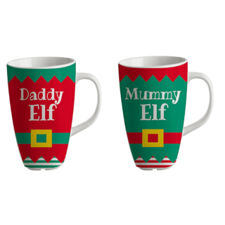 Daddy / Mummy Elf Ceramic Printed Mug - XMA3986OB