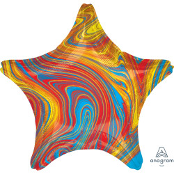 Anagram 18″ S15 Colourful Marblez Star Flat - 4210302