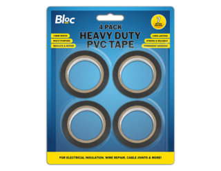 Heavy Duty PVC Tape 15mm x 7m 4pk -