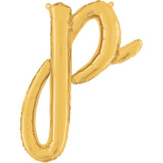 Grabo - Gold Script Letter P Shape - 24