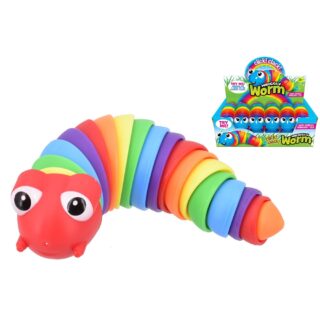 Kandy Toys - Wriggly Rainbow Worm Sensory Toy - TY8005